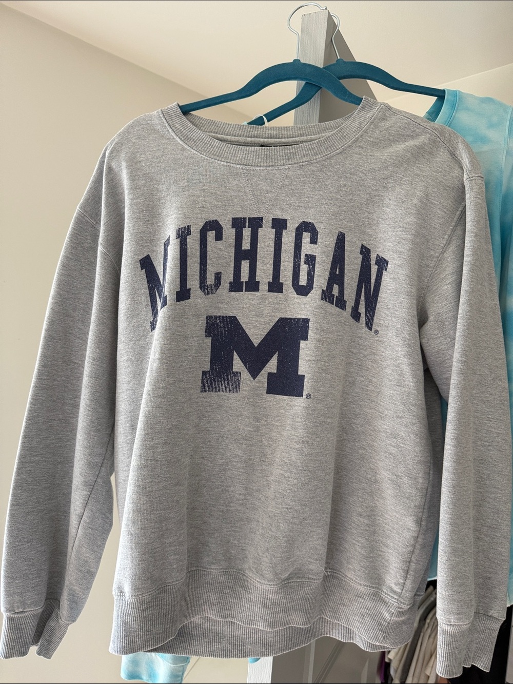 Michigan Grey Crewneck Sweatshirt - University M Graphic